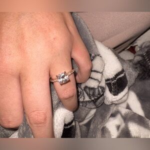 Cushion Cut Moissanite Engagement Ring